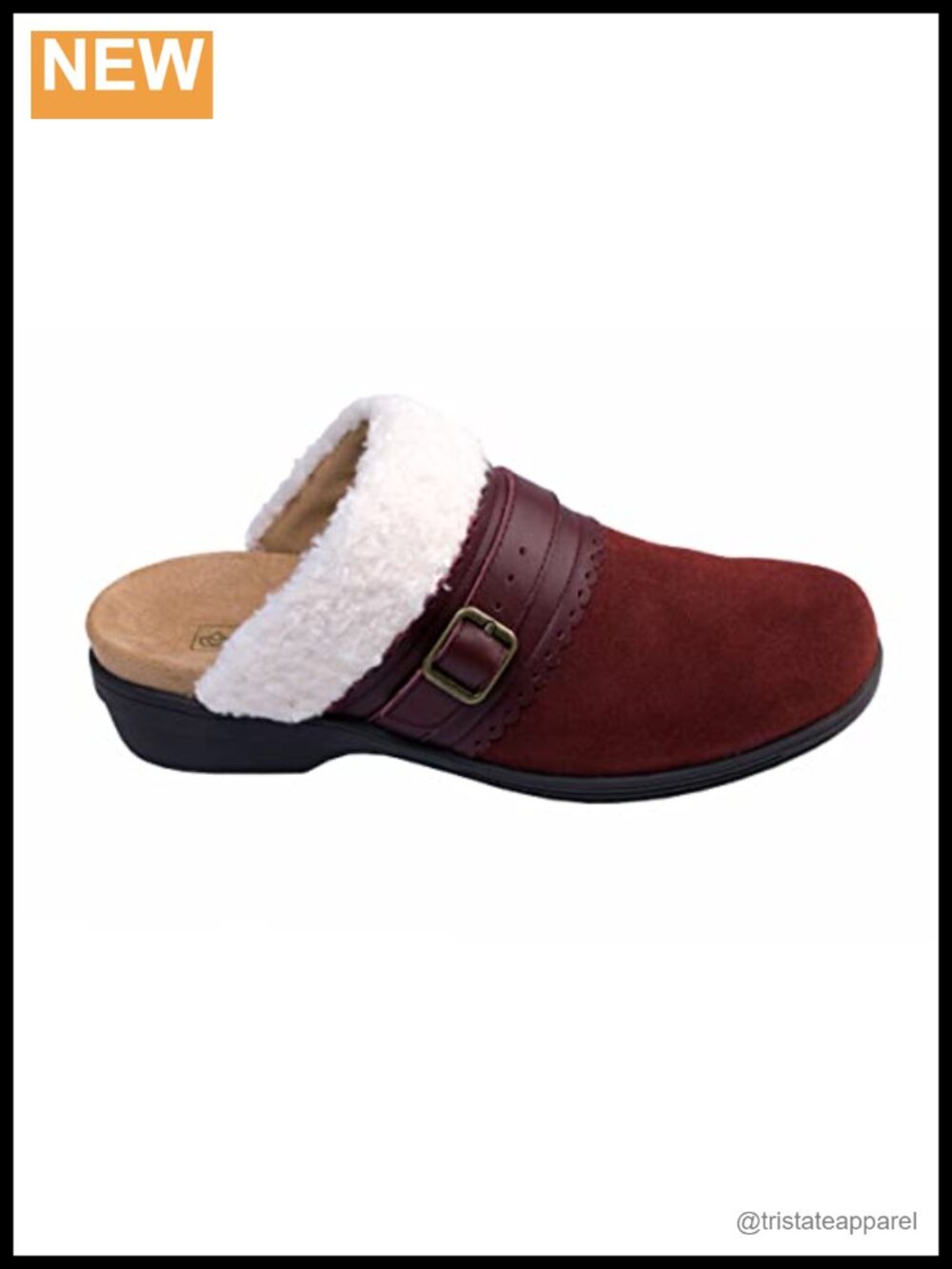 Orthotic Arch Support Clog Suede Memory Foam Comfort Slip-On Wedge